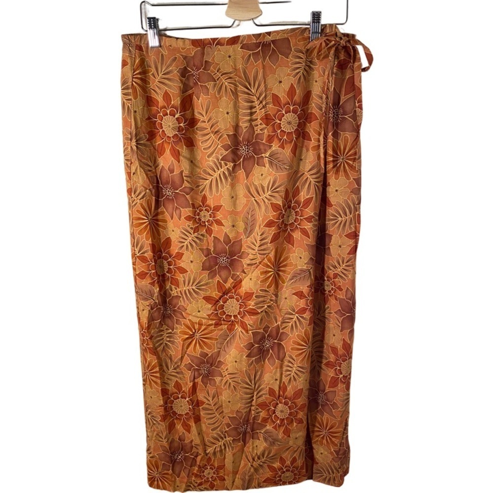 Coldwater Creek maxi- wrapskirt. Size M. Beautiful fall colors! Side waist tie.